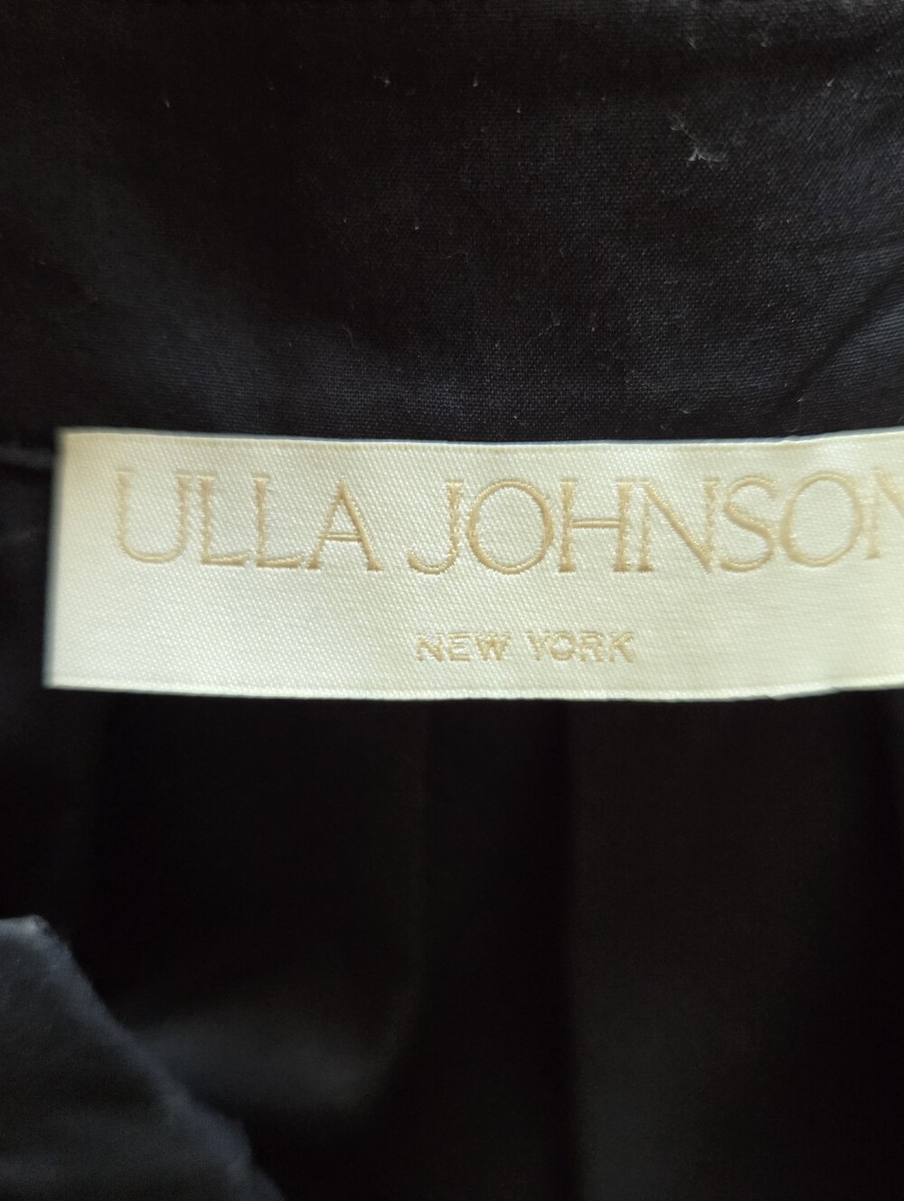 ULLA JOHNSON Olina Black Cotton Midi Dress Size 6 - Picture 5 of 7